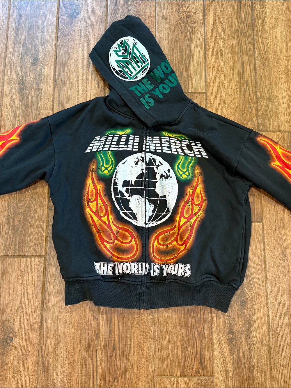 Millii Merch Graphic Zip Hoodie Small